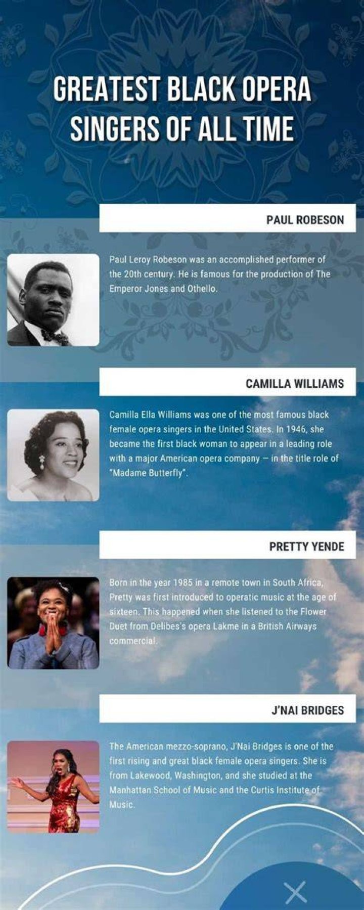 10 greatest black opera singers of all time Tuko.co.ke