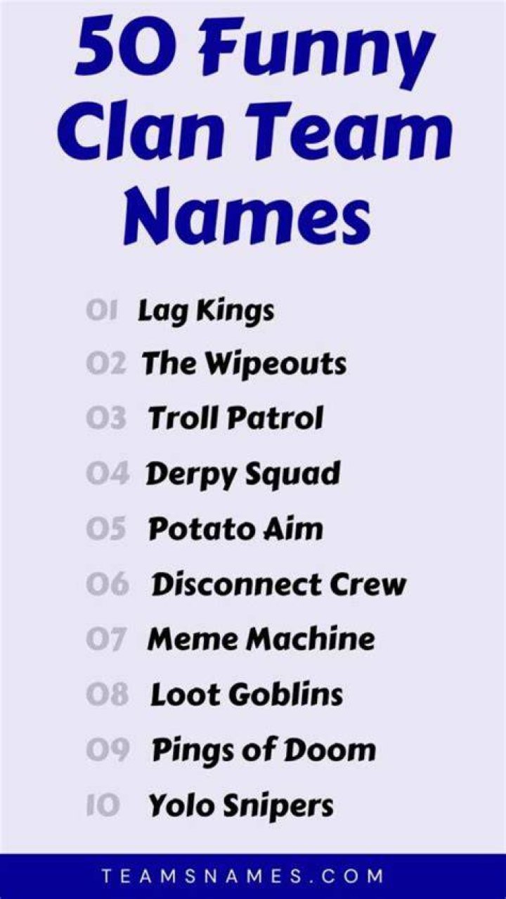 100+ Funny Clan Names for COC, COD, Clash Royale Destiny 2, Pubg Player