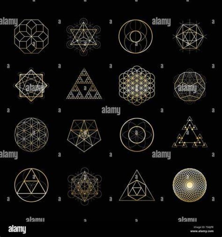 100 Sacred Geometry Symbols CustomDesigned Illustrations Creative