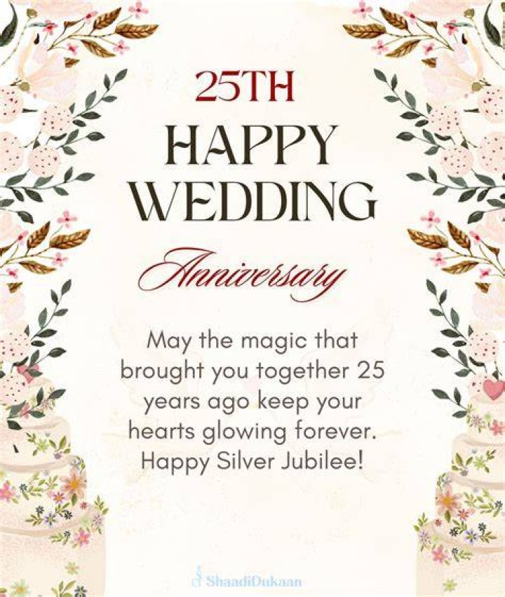 25th Wedding Anniversary Wishes and Messages WishesMsg