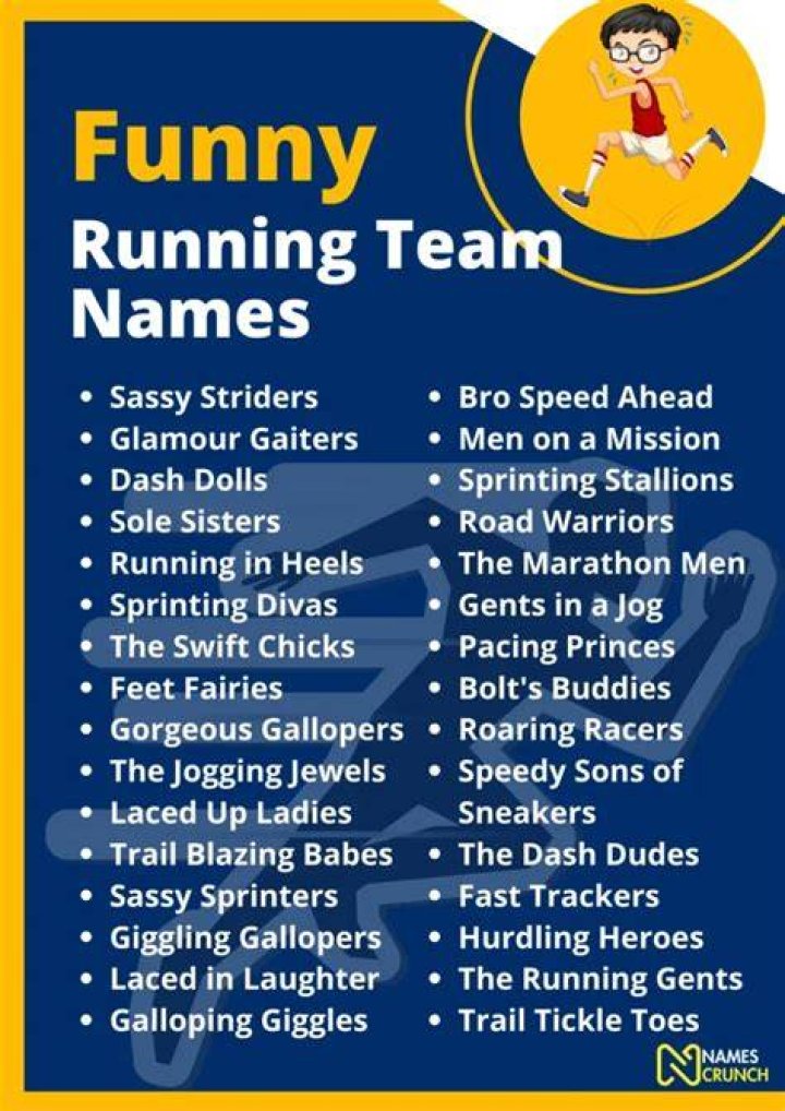 30 Funny Running Team Names Athlon Sports News, Expert Predictions