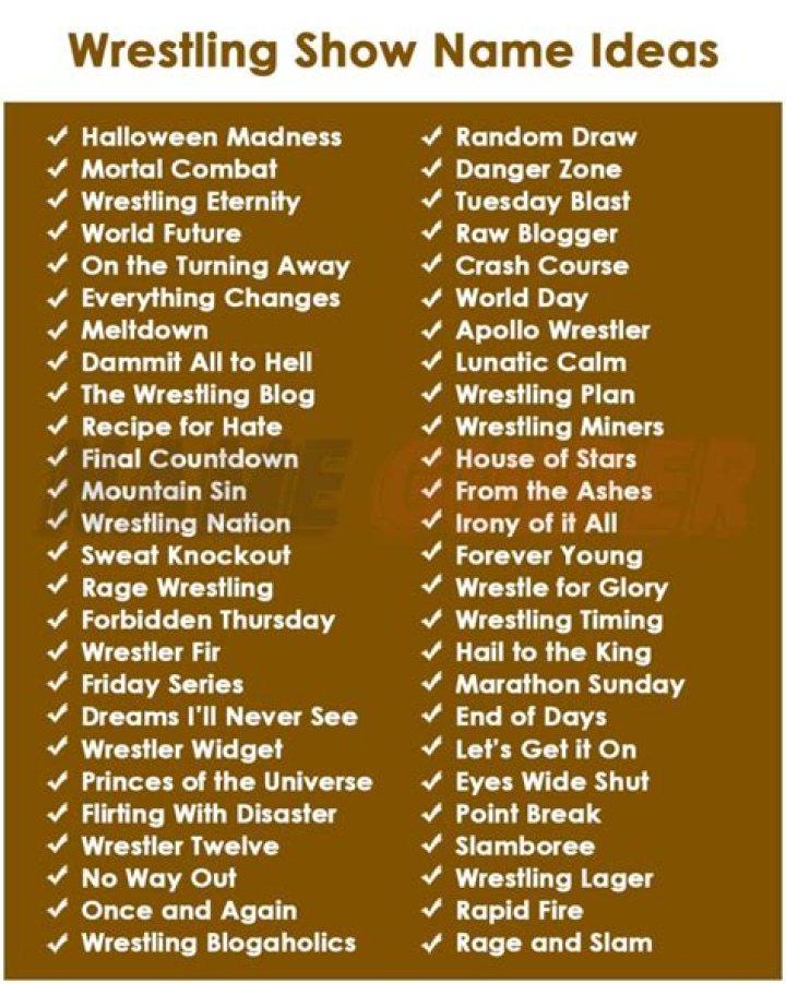 360+ Wrestling Show Name Ideas (2023) Name Guider