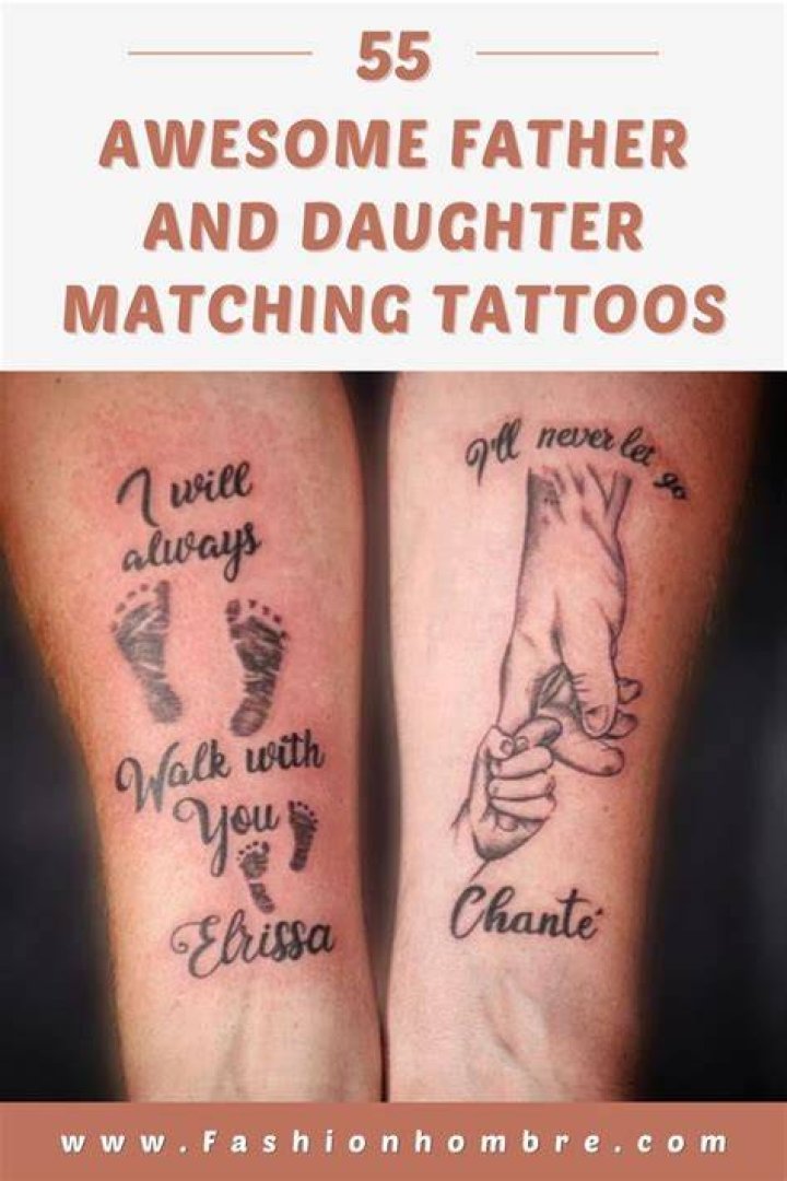 55 Awesome Father and Daughter Matching Tattoos Fashion Hombre