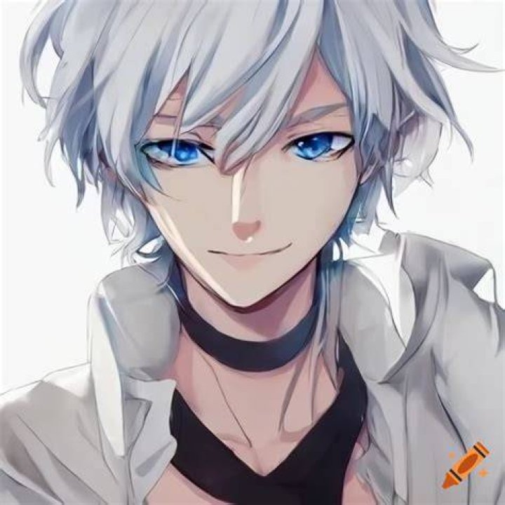 anime male Anime Pictures┃┃Male White hair anime guy, Anime