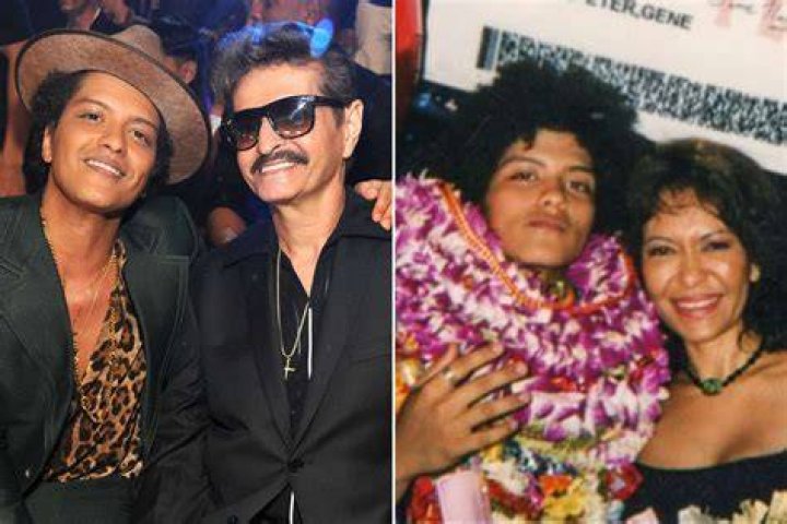 Bruno Mars with his family and uncle and auntie. Bruno Mars Family