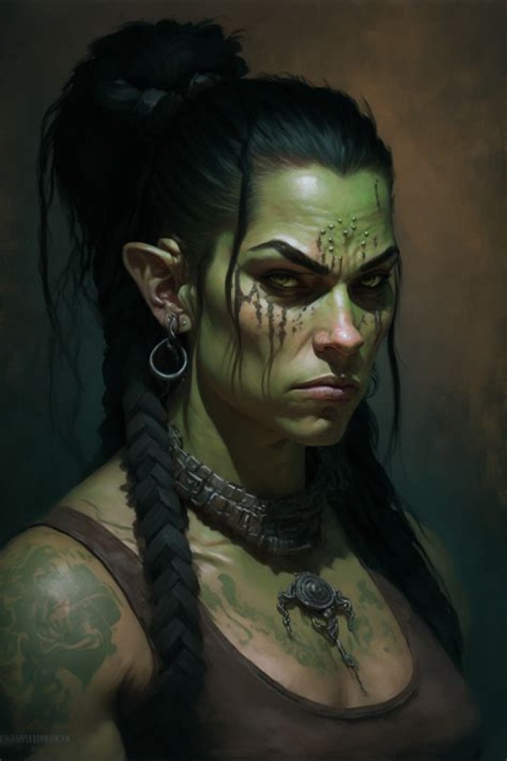 Character portraits, Portrait, Female orc