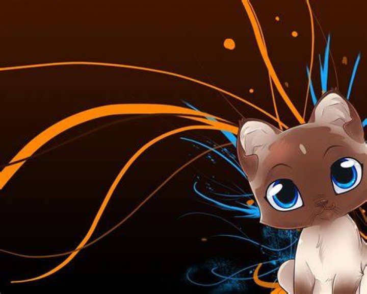 Cute Anime Cat Wallpaper WallpaperSafari