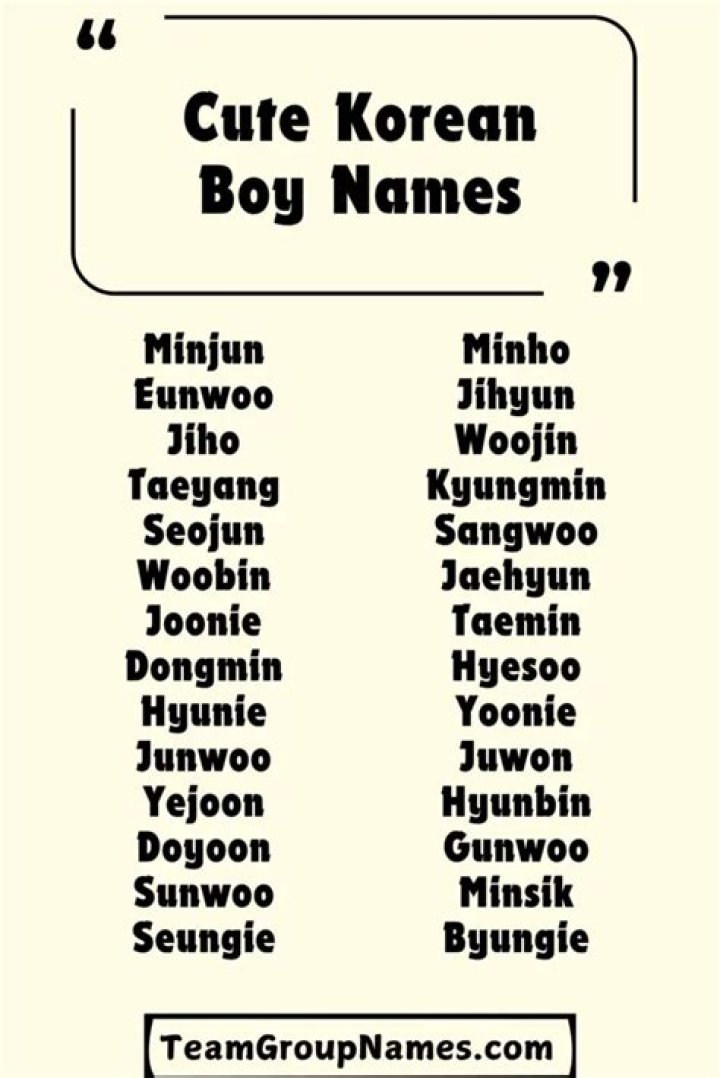 Cute Korean Boy Names In English Lalocades