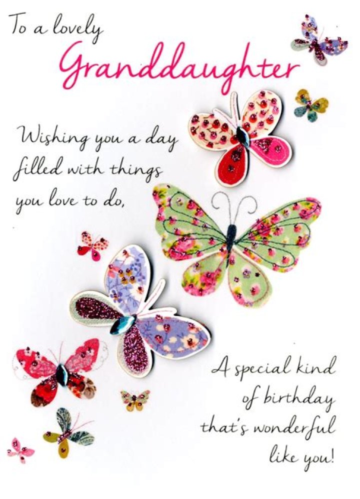 Cute Wonderful Granddaughter Birthday Greeting Card Crackers Range
