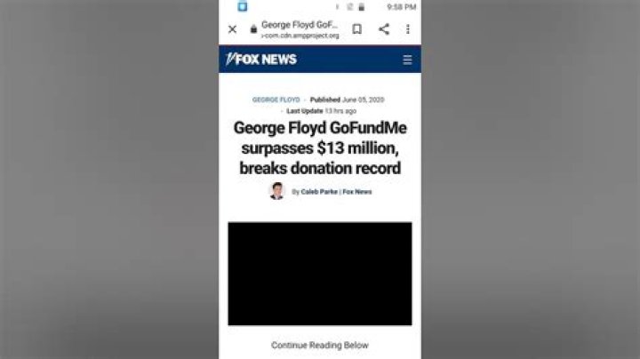 Floyd GoFundMe surpasses 13 million, breaks donation record