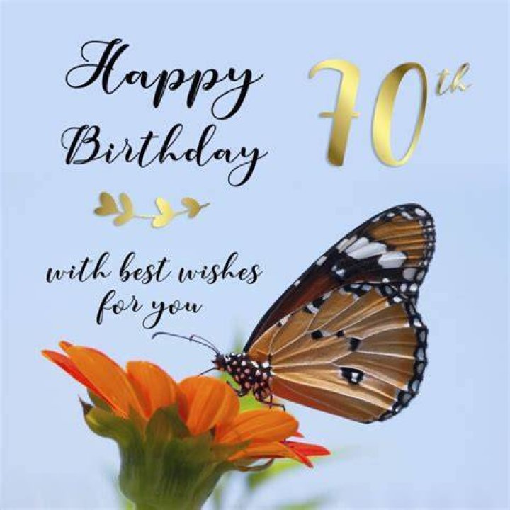 Free 70th Years Happy Birthday Image With Flowers