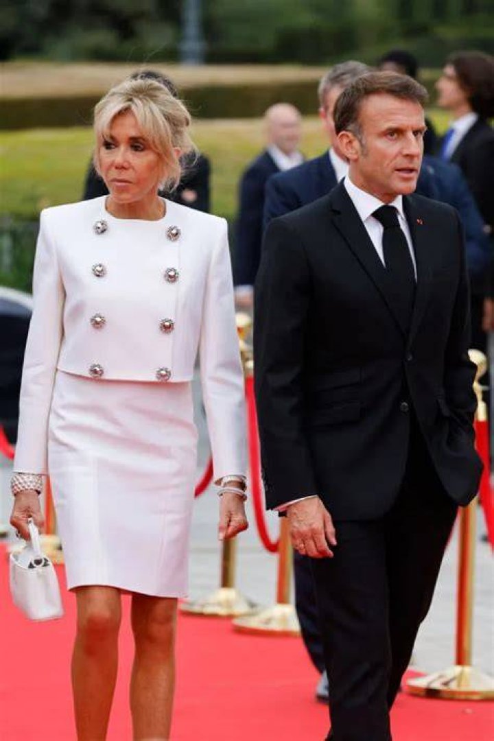 French First Lady Brigitte Macron talks about birth of her first son in