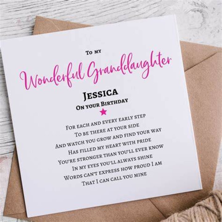 Granddaughter Birthday Card Poems wedding card wishes