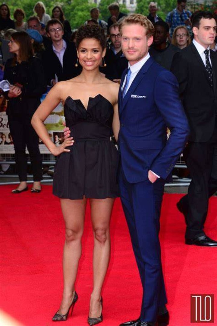 Gugu MbathaRaw and Sam Reid attending the UK film premiere of Belle at