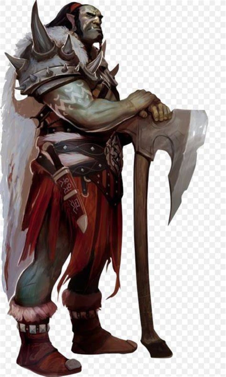 Half orc warrior Pathfinder 2E PFRPG PFSRD DND D&D 3.5 4E 5E 5th ed