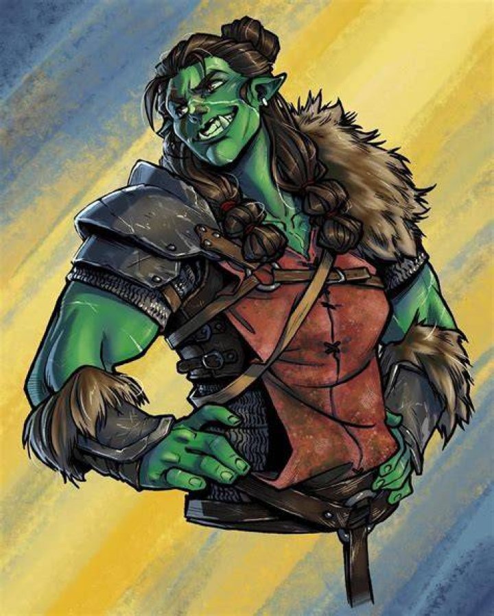 halforc character art recent commission Character art, How to draw