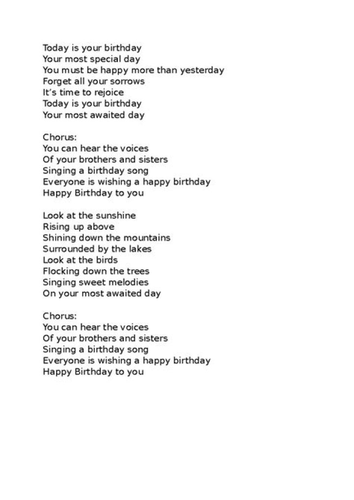 Happy Birthday Song Lyrics and Birthday Card Ideas