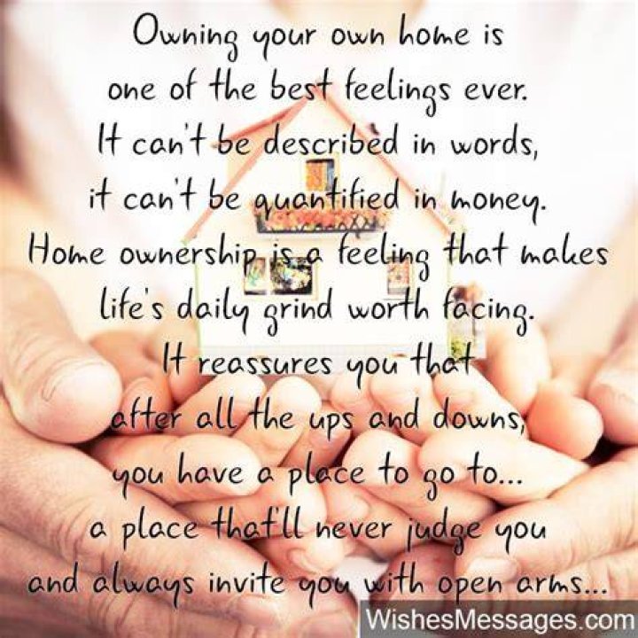 Homeownership quote beautiful message for buying a new house New Home