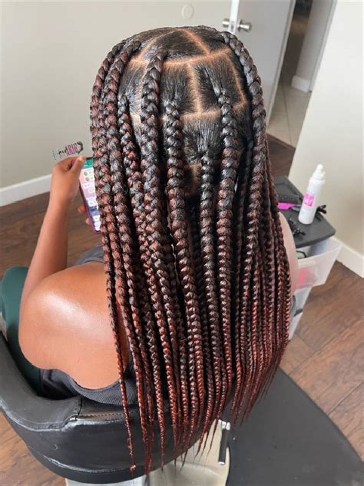 Jumbo Knotless Box Big Knotless Braids With Beads canvasoatmeal
