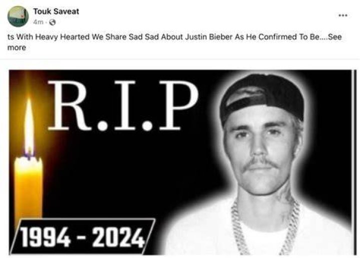 Justin Bieber Death Hoax Fake Report Claims Baby Singer 'Died in a Car