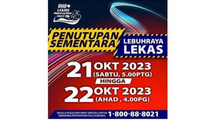 Lekas to temporarily close Saturday for night cycling race Malaysia