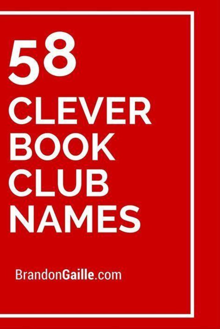 List of 125 Clever Book Club Names