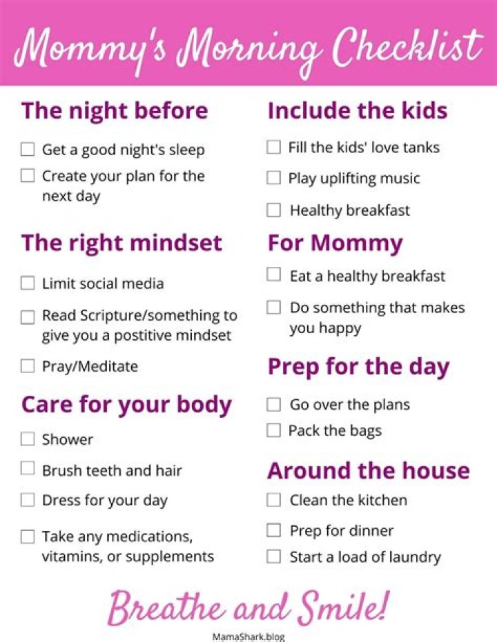 Mom Checklist