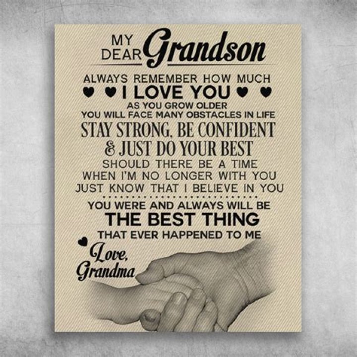 My Dear Grandson Always Remember How Much I Love You Family Poster , My