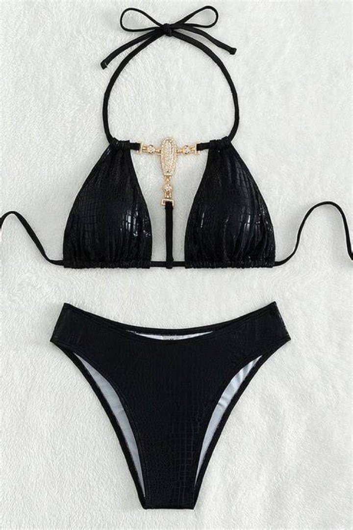 Old Navy Shiny Black Bikini Black bikini, Bikinis, Black bikini set