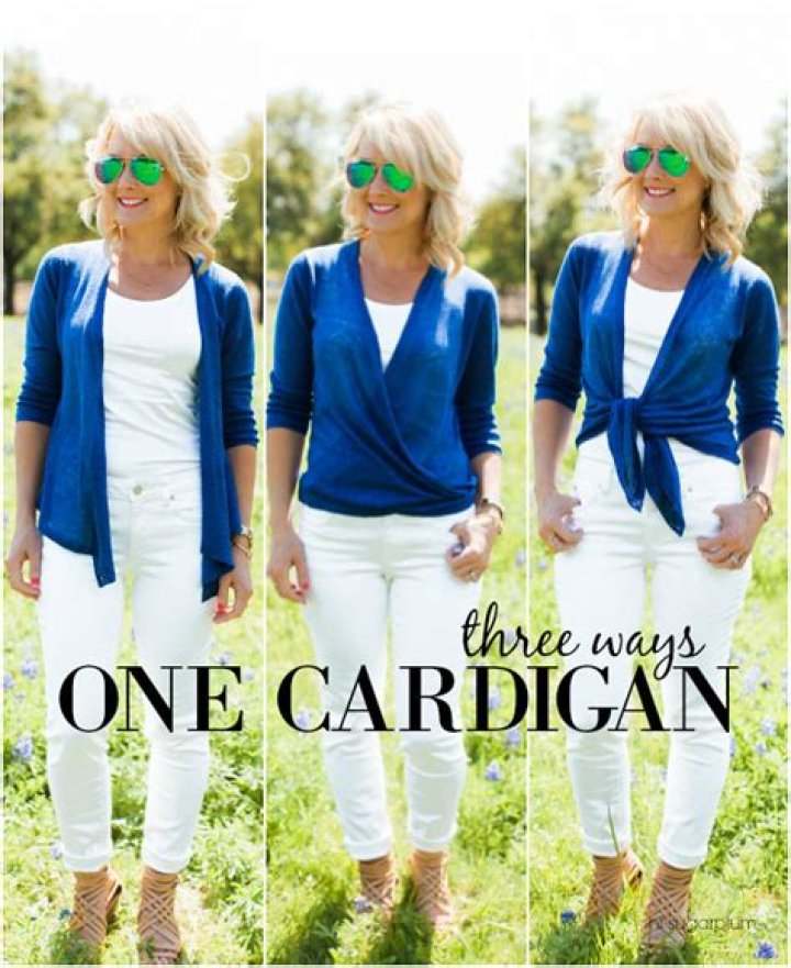 One Cardi Four Ways Hi Sugarplum! Mom outfits, Cardi, Fashion