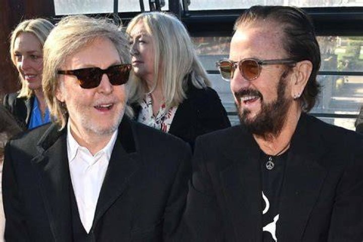 PAUL ON THE RUN Ringo Starr and son Jason Starkey seen shopping in Chelsea