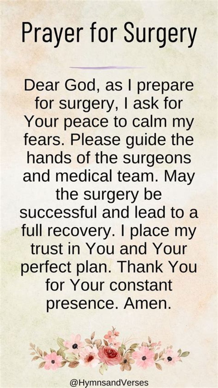 Prayer Before Surgery Quotes for A Friend
