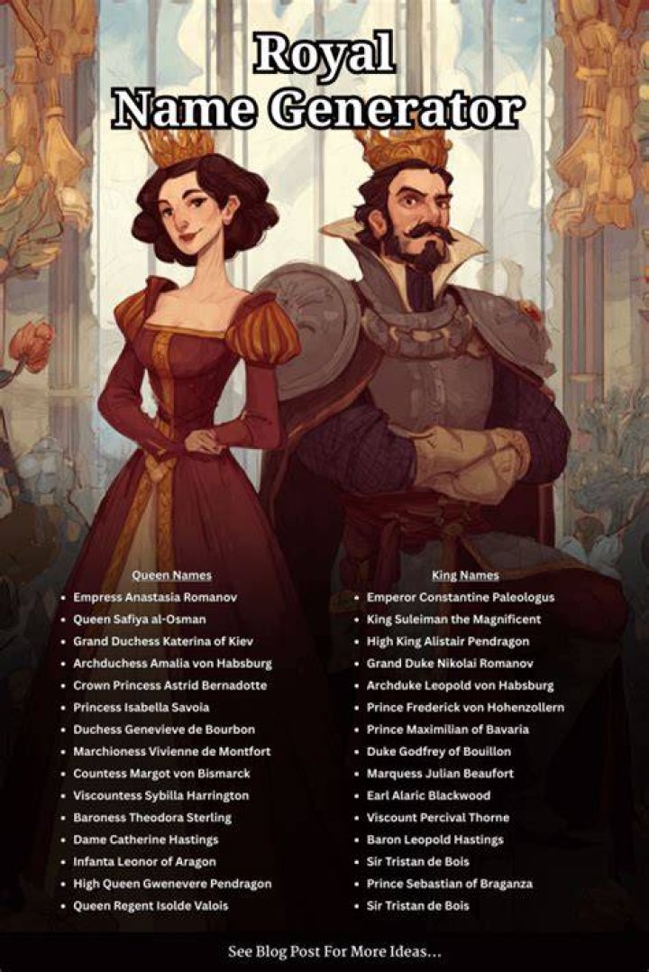 Princess Tea Name generator, Royal name generator, Royal names