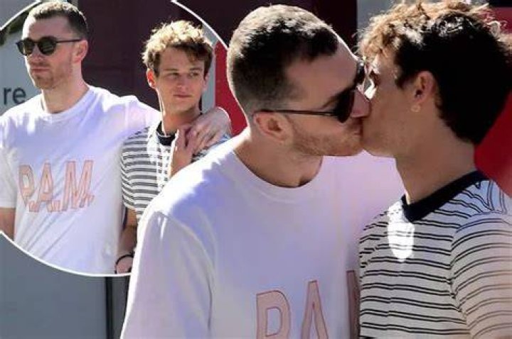 Sam Smith pictured kissing 13 Reasons Why actor Brandon Flynn after