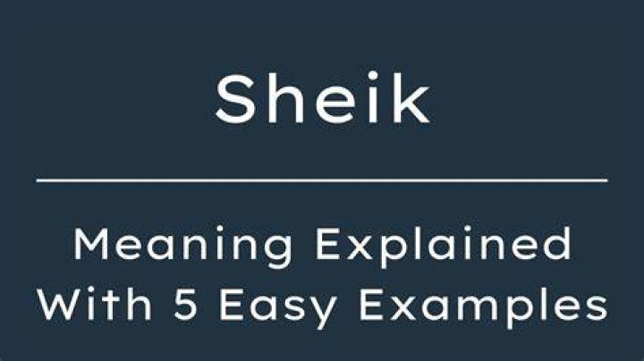 Sheik meaning of SHEIK YouTube