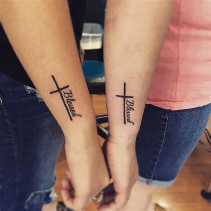 Sister tattoo cross blessed Wrist Tattoos Quotes, Bible Verse Tattoos