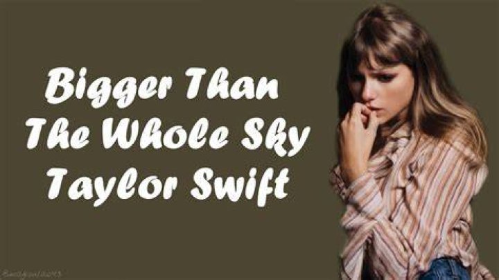 Taylor Swift Bigger Than The Whole Sky Noten für Piano downloaden für