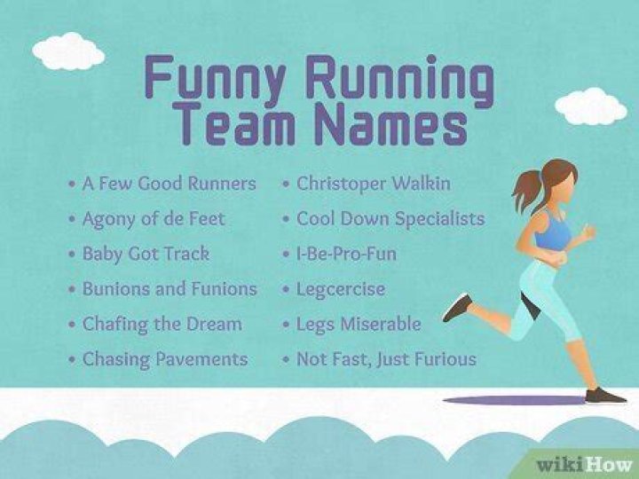 The Funniest Running Team Names Running, Funny running and Name list