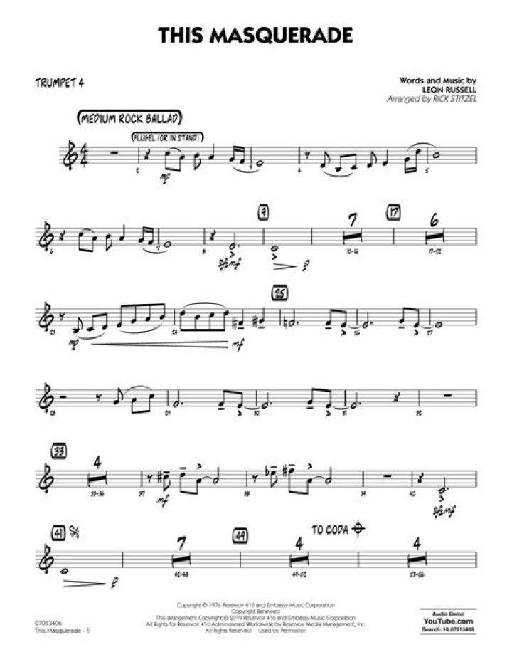This Masquerade (Leon Russell Trumpet Cover) YouTube