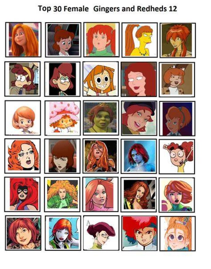 Top 30 Female Cartoon Gingers and Redheads 8 by RockyRock76 on DeviantArt