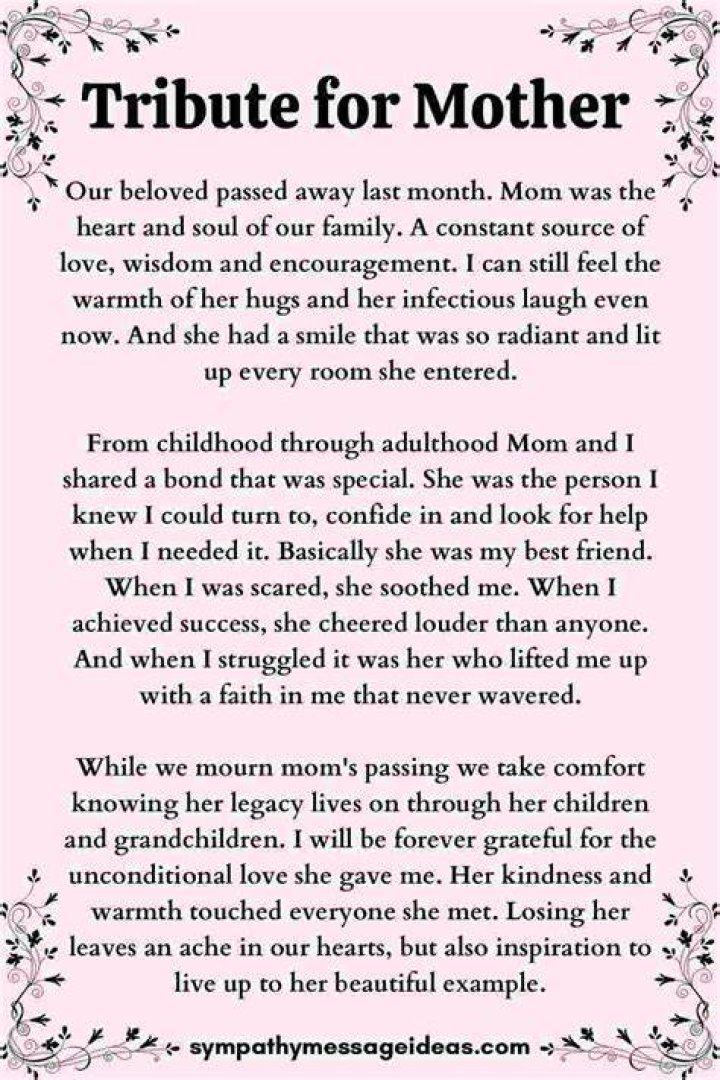 Tribute to Mother Tribute