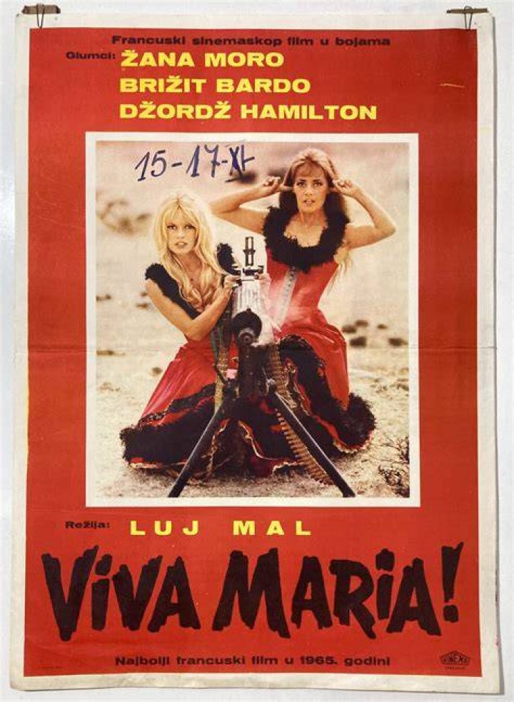 Viva Maria! 1965 Vintage Poster Brigitte Bardot Jeanne Moreau Hami