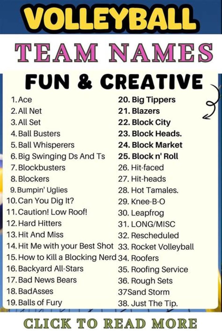 volleyball team names Volleyball team names, Team names, Volleyball team