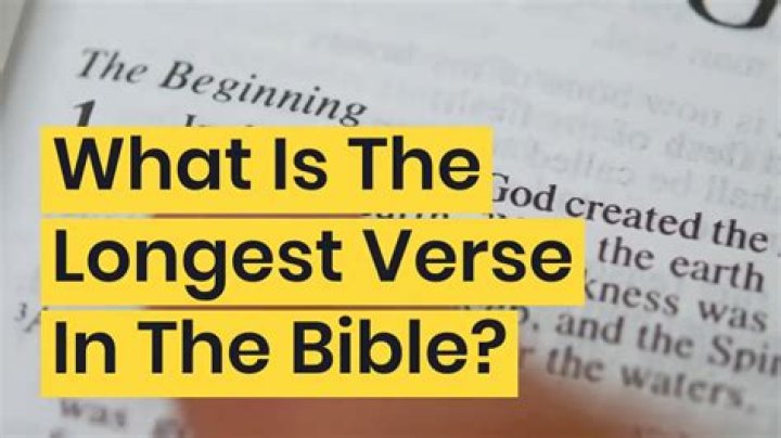 What is the longest verse in the Bible?